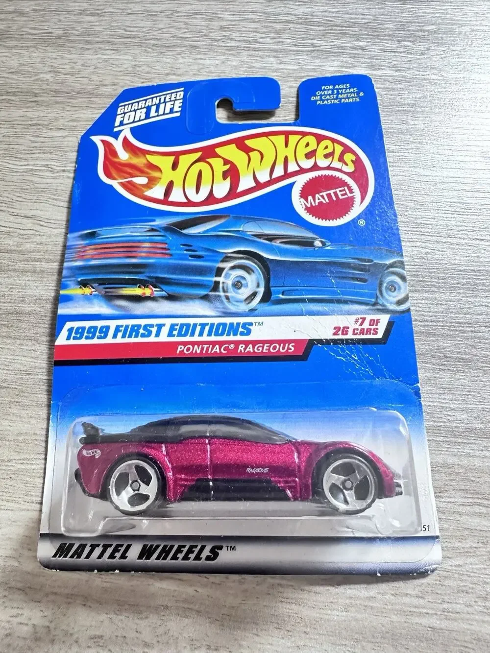 Hot Wheels 1999 First Editions #7 of 26 Cars Pontiac Rageous Collector H72